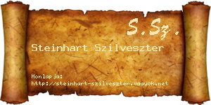 Steinhart Szilveszter névjegykártya