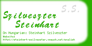 szilveszter steinhart business card